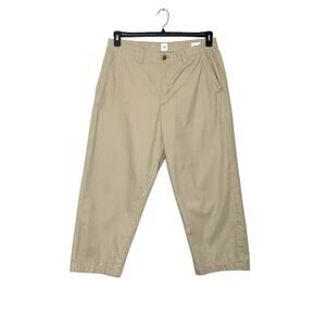 Gap vintage style beige wide leg casual capri pants size 34